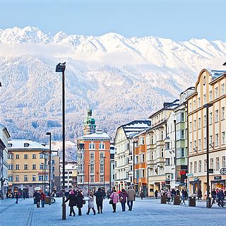 Innsbruck mit Blick auf die Nordkette
